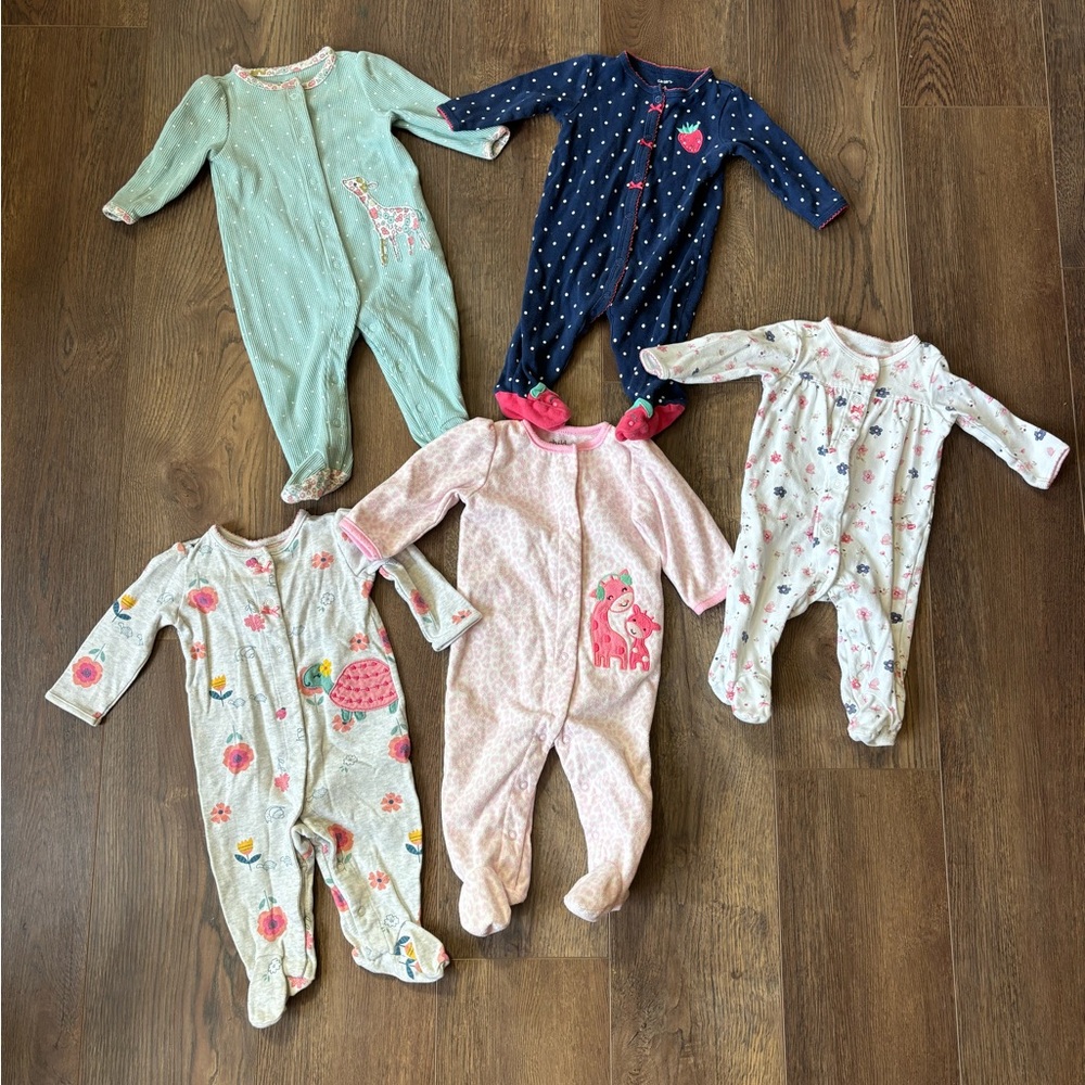 Baby Girl Footie Pyjamas Bundle